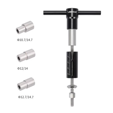 Herramienta para instalar y extraer bujes o cojinetes a presión fabricado por Lebycle en aluminio y metal KROXNE - 1  