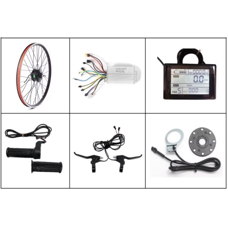 Kit de conversie biciclete electrice cu motor frontal 36v 350w 20, 26, 27.5, 28, 29", 700cc KROXNE - 4  