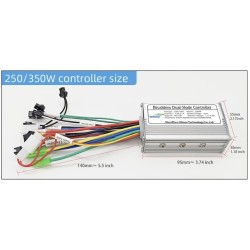 S866-ohjain- ja näyttösarja sähköpyörään - 24v, 36v, 48v - 250w, 350w 500w 13a, 15a, 22a  - 7 Luotettava harjaton ohjain: vain h