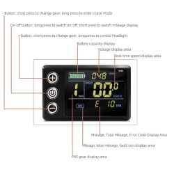 S866-ohjain- ja näyttösarja sähköpyörään - 24v, 36v, 48v - 250w, 350w 500w 13a, 15a, 22a  - 11 Luotettava harjaton ohjain: vain 