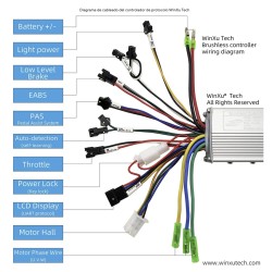 S866-ohjain- ja näyttösarja sähköpyörään - 24v, 36v, 48v - 250w, 350w 500w 13a, 15a, 22a  - 13 Luotettava harjaton ohjain: vain 
