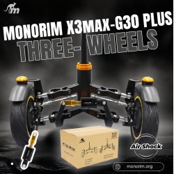 Monorim X3 Max Air Vorderfederung mit Doppelrad für Ninebot Max G30 & ähnliche Scooter – Ersatzteil & Stoßdämpfer Monorim - 7  