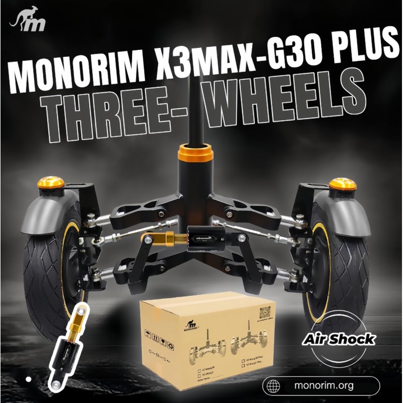 Suspensie fata Monorim X3 Max Air cu doua roti pentru Ninebot Max G30 & scutere similare – Piesa de schimb & amortizor Monorim -