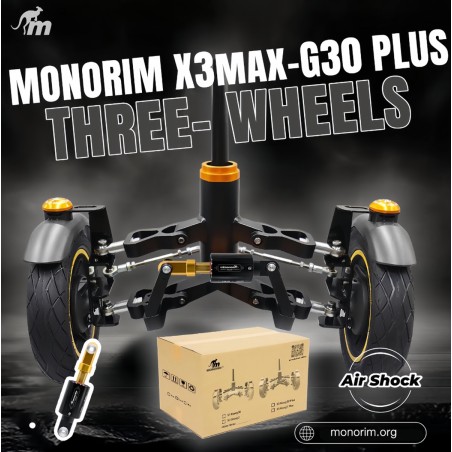 Sospensione anteriore doppia ruota Monorim X3 Max Air per Ninebot Max G30 & monopattini simili – Ricambio & ammortizzatore Monor