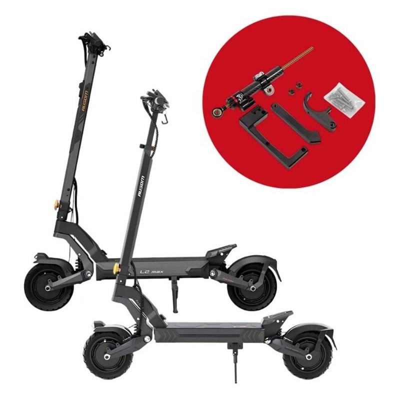 Styrdämpare för Ausom DT2 Pro, L2, L2 Max, Kugoo F3 Plus & liknande elscootrar, säker & stabil  - 1  