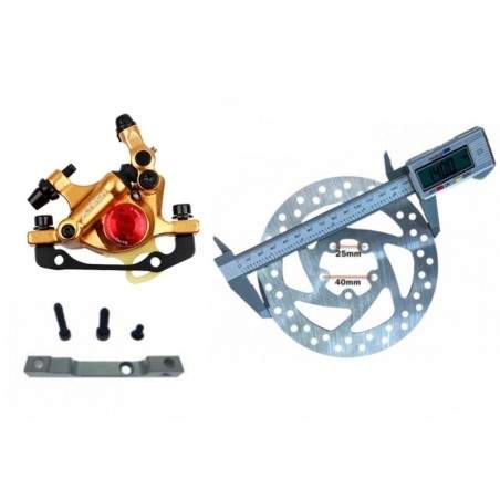 Gold xTech complete brake kit for Xiaomi M365, 1S, Essential, Pro2 or M365 Pro. ZOOM xTech - 1 Gold xTech complete brake kit for