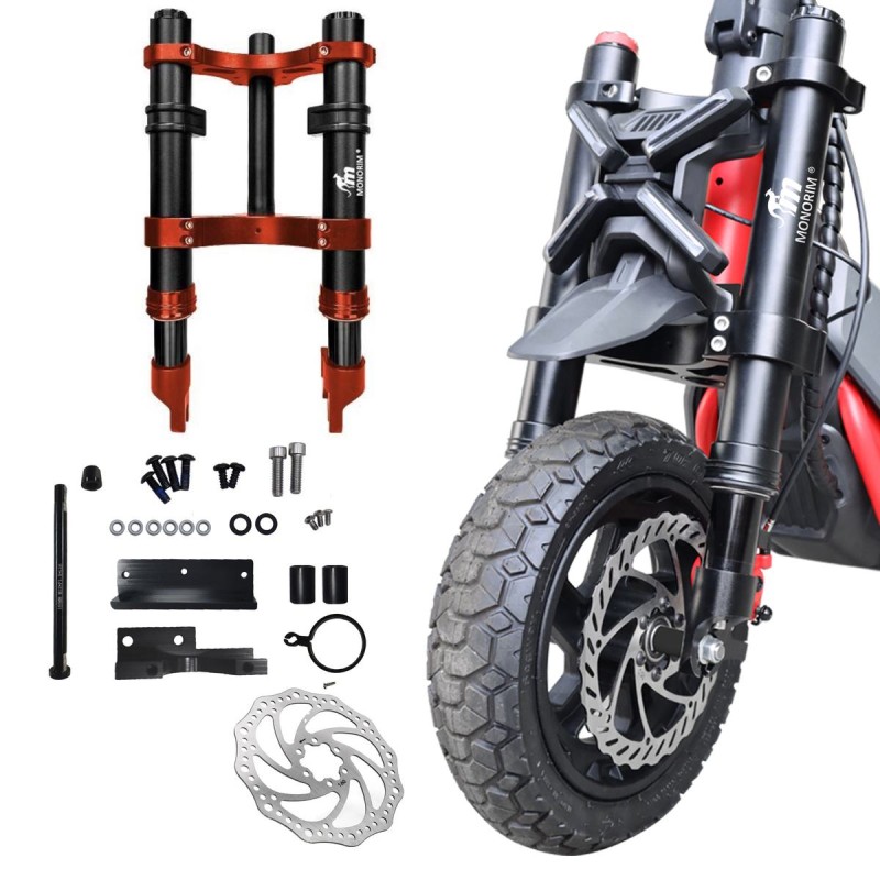 Monorim MZ3 2.0 front suspension with 160mm brake disc for Segway ZT3 electric scooter  - 11 Important: This product must be ins