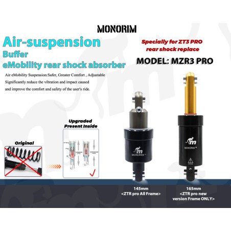 Monorim MZR3 Pro ilmajousi Segway ZT3 sahkopotkulautaan 145mm ja 165mm versiot  - 3  