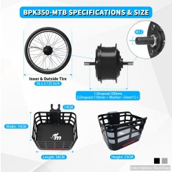 Monorim BPK350 muunnossarja moottori 380w - akku mukana  - 7 Monorim BPK350 sähköpyörän voimalaitteisto, 380W – Päivitä pyöräsi 