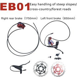 Täydellinen Monorim EB01 4-mäntäinen hydraulijarrusarja - vivut, jarrusatulat, vaijeri ja jarrulevy Monorim - 7 Täydellinen Mono