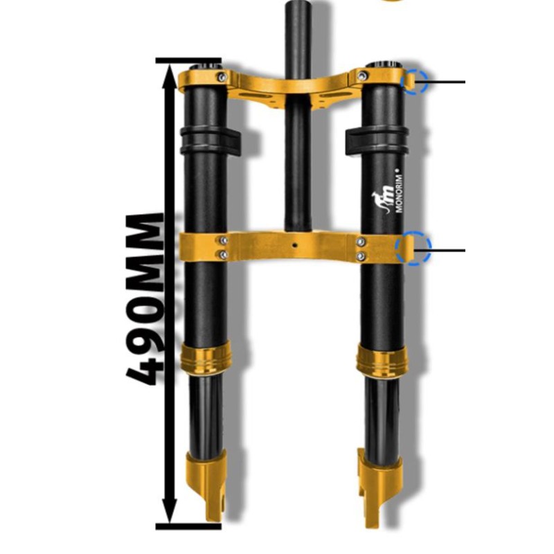 Sprednje vzmetenje Monorim MD0 Air Hydraulic 490mm x 165mm  - 6 
Zdruzljivost: za zdruzljive Monorim MD0 sprednje vilice; prever