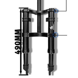 Suspensión delantera Monorim MD0 Dual Air Version 490mm x 165mm  - 3 
Compatibilidad: diseñada para montajes que requieren medid