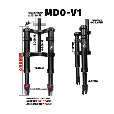 Predne odpruzenie Monorim MD0-V1 pre Xiaomi M365/Pro  - 11 
Kompatibilita: Monorim MD0-V1 pre Xiaomi M365/Pro a kompatibilne mod