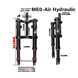 Predne odpruzenie Monorim ME0 Air - Hidraulic version 565mm x 165mm  - 11 
Kompatibilita: predne odpruzenie Monorim ME0 Air Hidr