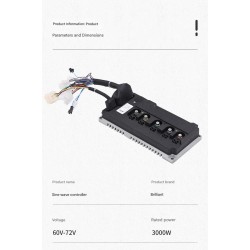 Sterownik pojazdu elektrycznego sinusoidalny 60V-72V 3000W 80A Monorim MC80A  - 7 Sterownik pojazdu elektrycznego z falą sinusoi