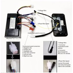 Sinuswellen Brushless Motor Controller Kit 48V 84V 50A 3000W mit Gasgriff und Display  - 12 Produktliste

50A Controller + 1 Gas