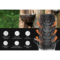 Pneu 85/65-6,5 tout-terrain pour trottinette électrique Navee N65, Kugoo G-Booster / G2 Pro ou similaire  - 7 
Dimension 85/65-6