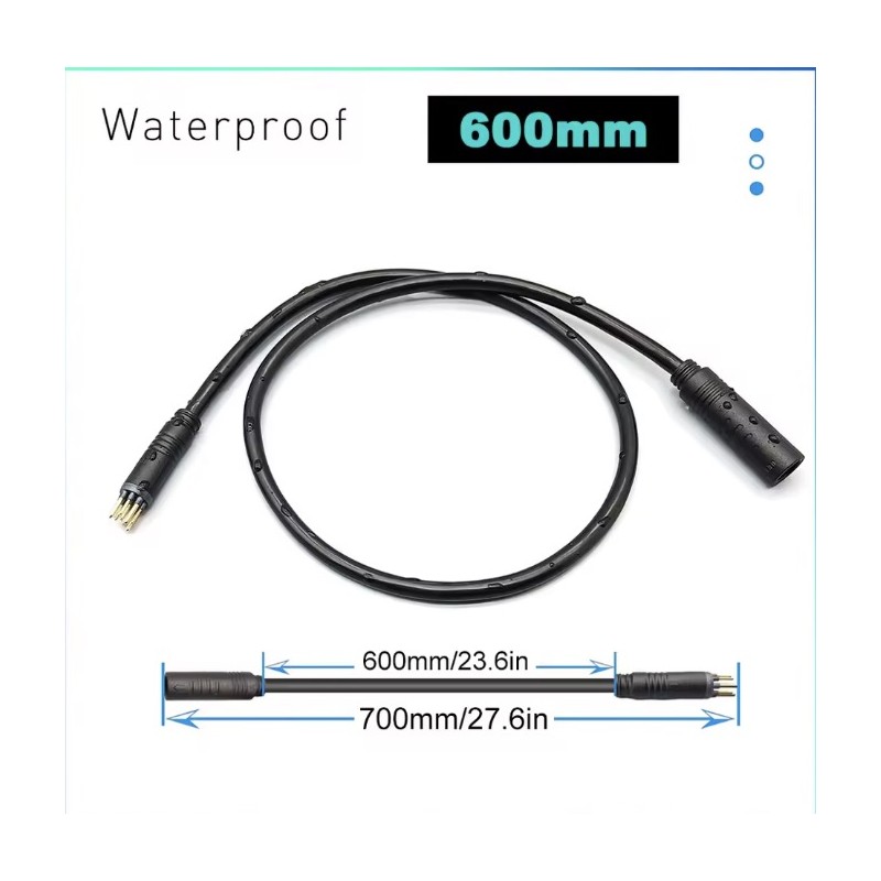 Cavo motore per bici elettrica e prolunga con connettore a 9 pin  - 1 Cavo motore e/o prolunga per bici elettrica con connettore