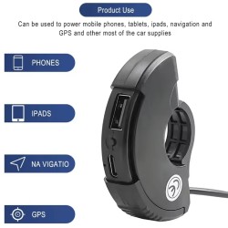 USB ir USB-C ikrovimo prievadas elektrinio paspirtuko vairui - XT30, XT60 ir XT90  - 5 Tinka elektriniu paspirtuku, elektriniu s