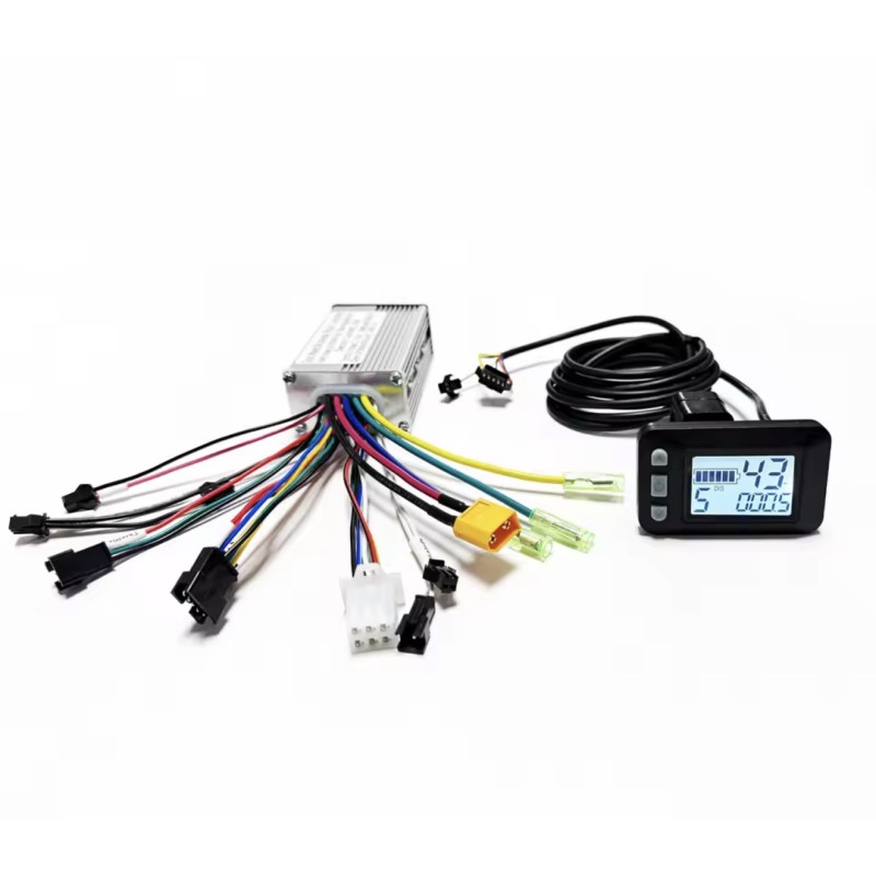 Controlador de motor sin escobillas para bicicleta eléctrica de 24V 36V 48V, 350W-500W 25A con pantalla LCD UART  - 1  
