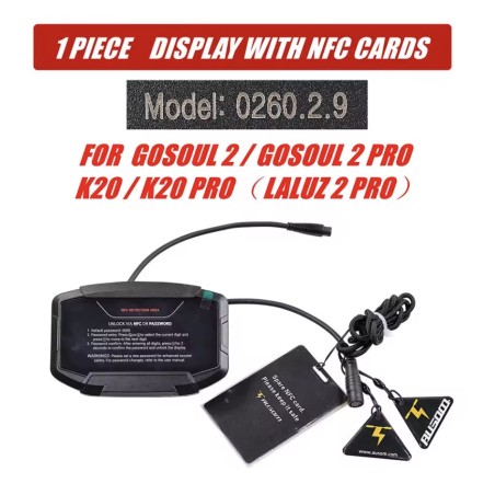 Écran pour trottinette AUSOM K20, K20 PRO, GOSOUL 2, GOSOUL 2 PRO, LALUZ 2 PRO ou similaire - modèle 0260.2.9  - 1 Compatibilité