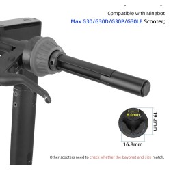 Extensores de aluminio para el manillar de Ninebot Max G30 series o similar  - 8  