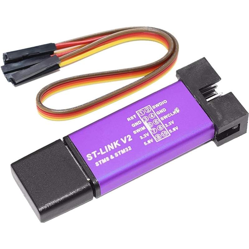 ST-link V2 STM8 STM32 - last opp fastvare til skjerm eller kontroller  - 1 ST-Link v2 er en programmerer/debugger bygget av ST M