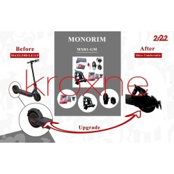 Suspensão traseira Monorim MXR1-GM com suporte de placa e para-lama extensível para Ninebot Max Monorim - 24