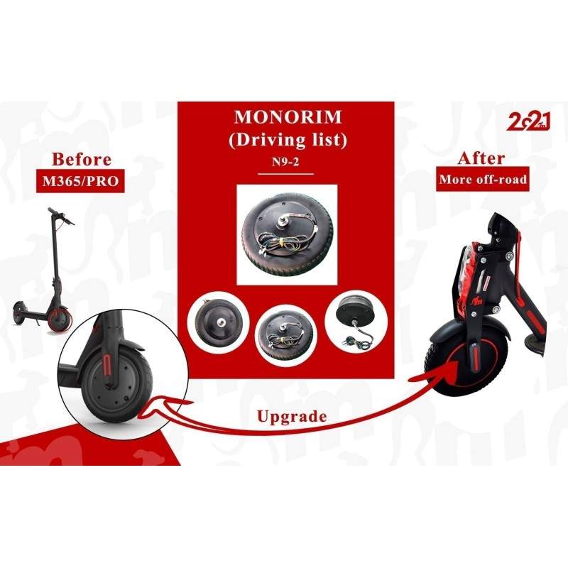 48v 500w IP67 motor med høyt dreiemoment for Xiaomi M365, 1s, Pro2 og M365 PRO. Monorim - 1 48v 500w IP67 motor med høyt dreiemo