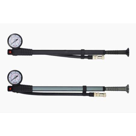 300PSI / 20 bar tarkkuusilmapumppu - vuotosuoja.  - 6 Tarkkuuspumppu alumiinia. Pumppu on laajennettavissa ja se koostuu painemi