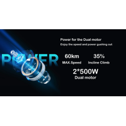 Súprava dvojitého motora AWD 1000W (dva motory 500W) - batéria a elektronika sú súčasťou balenia Monorim - 1 Pri dvojnásobnej rý