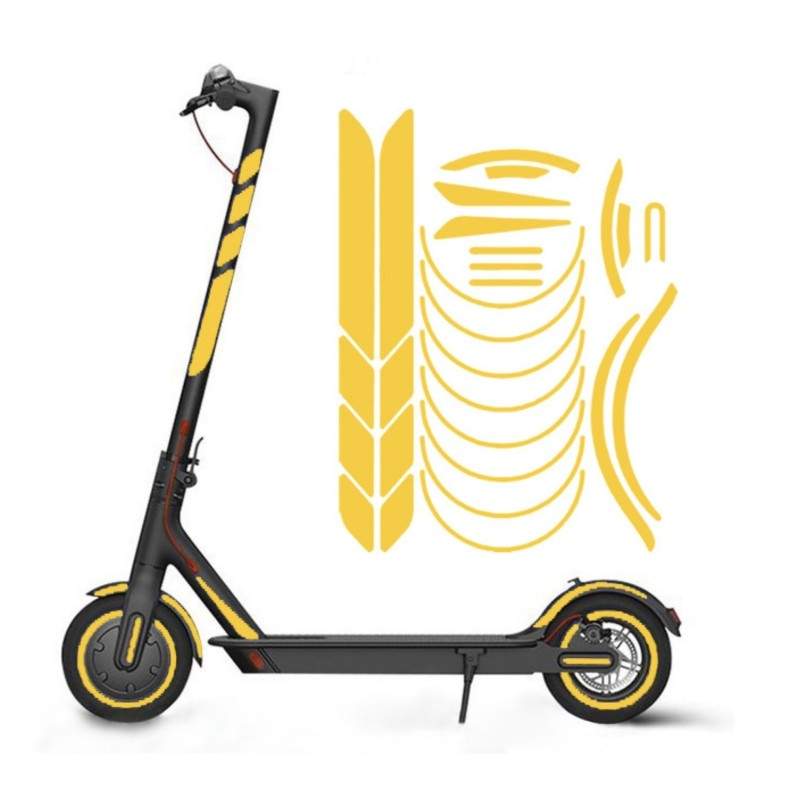 Reflekterende klistermærker til Xiaomi M365, 1S, Pro2, M365 Pro og Essential chassis Xiaomi - 20 Reflekterende klistermærker til