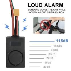 Alarma antifurt universala pentru scutere electrice Xiaomi, Ninebot, Segway, Dulatron, Kaabo, Vsett sau similare  - 2 Alarma ant