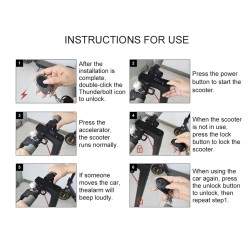 Uniwersalny alarm antykradzieżowy do hulajnogi elektrycznej Xiaomi, Ninebot, Segway, Dulatron, Kaabo, Vsett lub podobnych  - 3 U