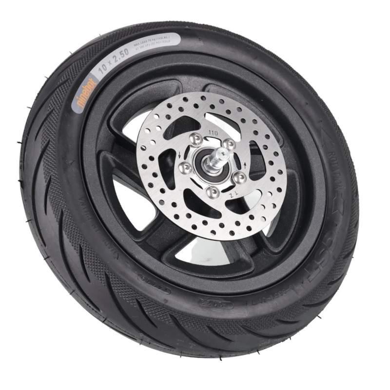 Aro dianteiro completo com disco de freio para Segway F2, F2 Plus, F2 Pro ou similar - 10x2,5 polegadas Segway - Ninebot - 1 Aro