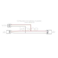 Párhuzamos csatlakozókábel külső akkumulátorhoz, amely kompatibilis robogóval, elektromos kerékpárral vagy hasonlóval  - 2 Párhu