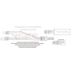 Geschakelde aansluitkabel voor externe accu compatibel met scooter, elektrische fiets of vergelijkbaar  - 2 Geschakelde aansluit