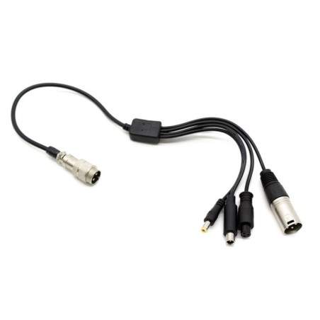 GX16 til DC5.5mm / DC8mm / XLR / GX12 ladekonverterkabel  - 1 GX16 til DC5.5mm / DC8mm / XLR / GX12 ladekonverterkabel
GX16 til 