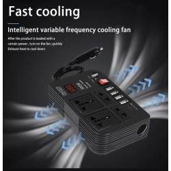 Inverter fra 12v til 220v til opladning af scooter eller elcykel i autocamper/camper  - 1 Inverter fra 12v til 220v til opladnin