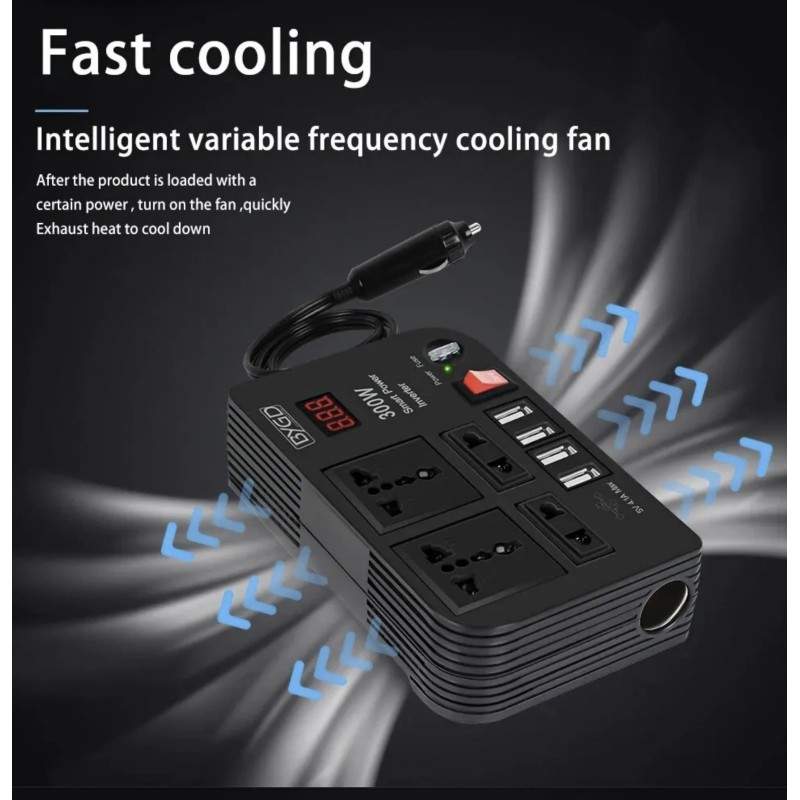 V skootterin tai sähköpyörän lataamiseen matkailuautossa / asuntoautossa  - 1 Invertteri 12V - 220V skootterin tai sähköpyörän l