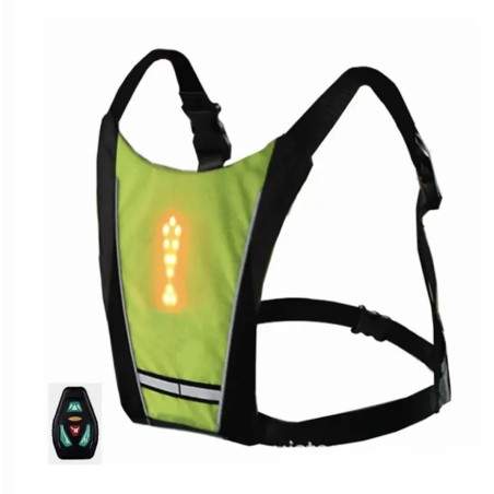 Reflective safety vest for riding while being highly visible with rechargeable LED lights Wan - 4 Reflective safety vest for rid