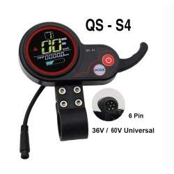 QS-S4 6-pinners skjerm (36V-60V) for Kaboo, Zero 9, Zero 8X, Zero10, Zero10X og lignende  - 1 QS-S4 6-pinners skjerm (36V-60V) f