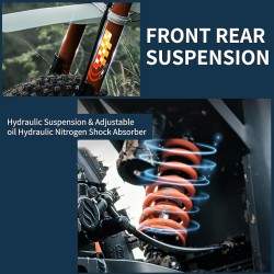 Monorim e-Moto Electric Wish007, 55 km/h, 1500 W motor, 21Ah batteri, justerbar hydraulisk fjädring Monorim - 9 Monorim e-Moto E