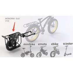 Monorim GL8 - przyczepka do bagażnika, kosza rowerowego lub rowerów elektrycznych. Monorim - 1 Monorim GL8 - przyczepka do bagaż