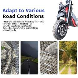 Suspensión delantera Monorim-ZT3 para patinete eléctrico Segway ZT3 Pro - kit mejora Monorim - 9 
Compatibilidad: suspensión del