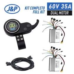 Kit med två kontroller med skärm och trigger för dubbelmotorinstallation 60v 35A (JP) KROXNE - 1  