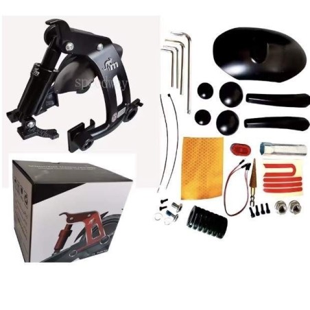 Suspensão traseira Monorim MXR1-GM com suporte de placa e para-lama extensível para Ninebot Max Monorim - 25