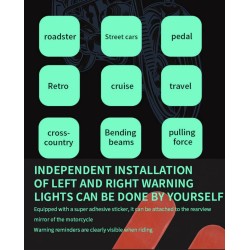 Veekindel pimeala tuvastamise süsteem (130º nurk) rolleri, jalgratta või mootorratta jaoks KROXNE - 5  