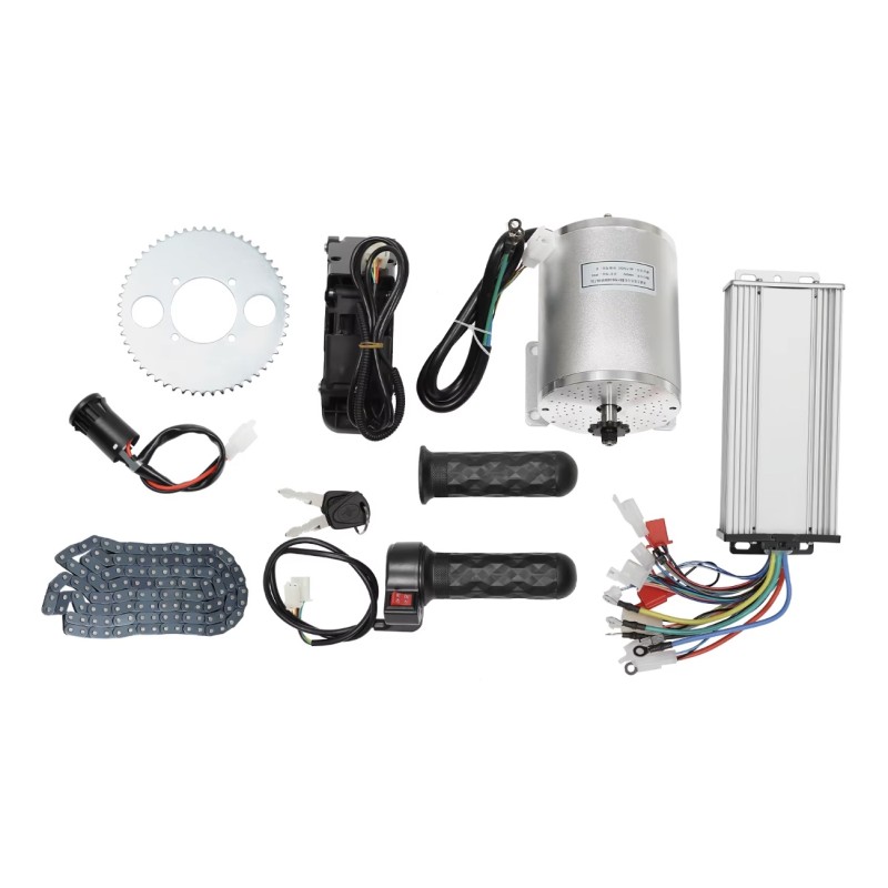 Kit motor sin escobillas (controladora, motor, acelerador) para quad, patinete, bicicleta o moto DIY 48-72v 3000w KROXNE - 1  