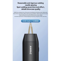 Ruchnoy tochechnyy svarochnyy apparat H1 s 11 i H2 s 90 reguliruyemymi rezhimami dlya litiyevykh batarey KROXNE - 9  